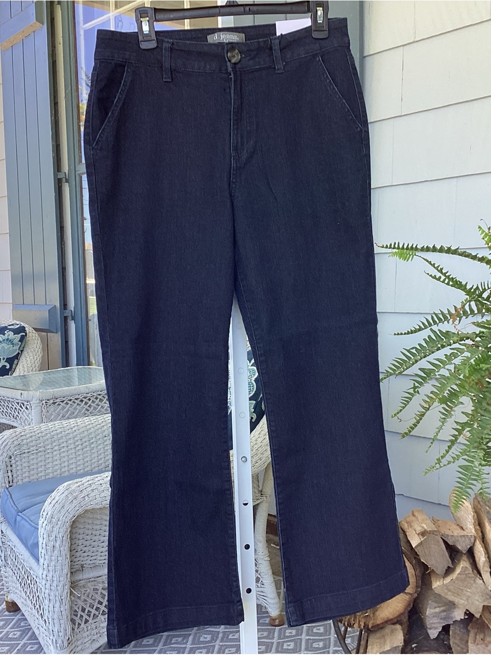 D. Jeans Dark Blue High Waist Relaxed Crop Denim Jeans NWT 8